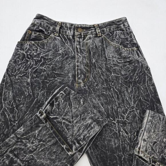 Rodeo Rider Beverly Hills Acid Wash Black 7/8 RARE "God Is Lord" Button Jeans - Picture 8 of 14